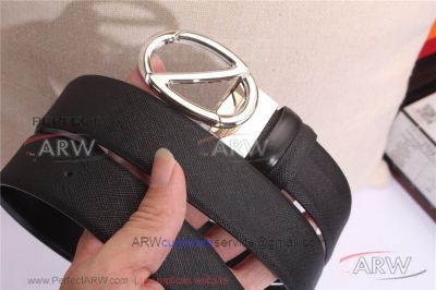 AAA Replica Ermenegildo Zegna Reversible Leather Belt With SS Buckle